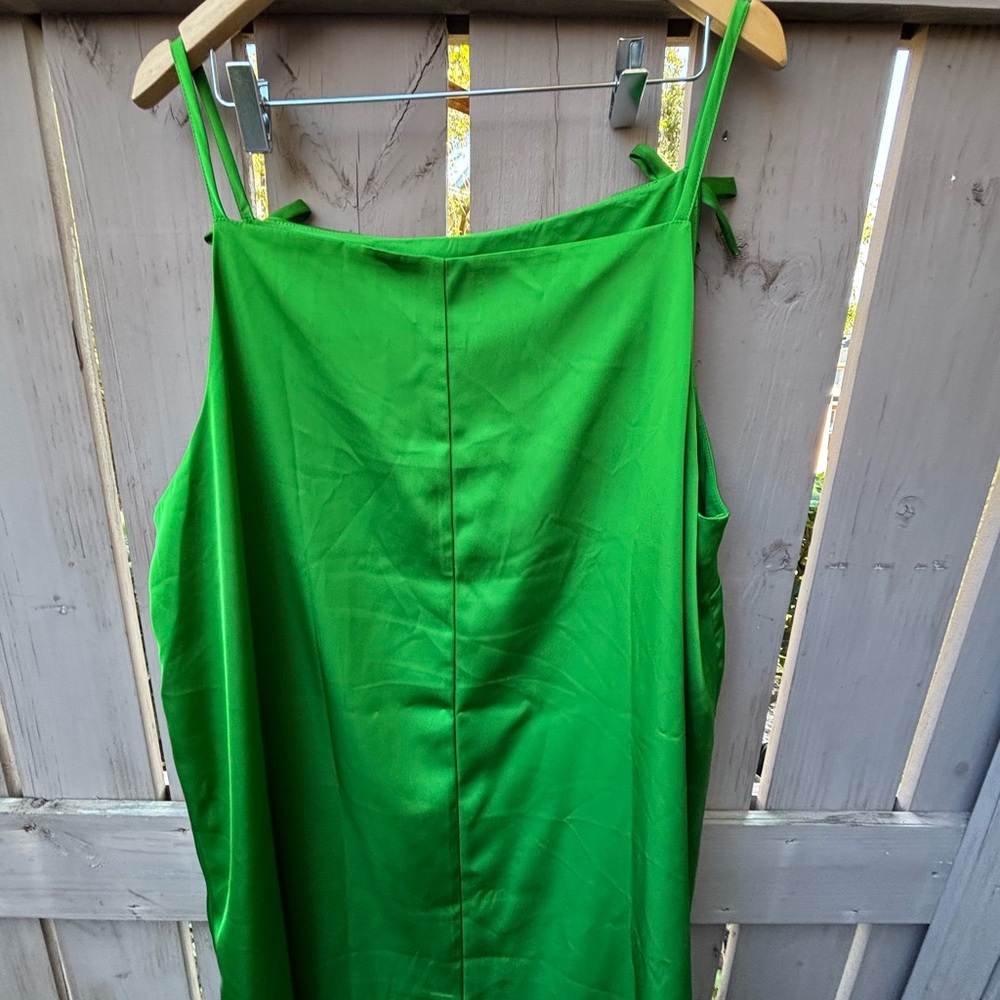 kate spade Bright Green Slip Dress with Tie Straps - Picture 9 of 11